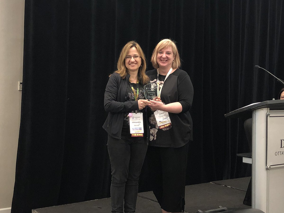 New PAVRO President Aleksandra Vasic is the recipient of the PAVRO President’s Award! We wish Aleks all the best in her new role and beyond #synergizeottawa2019 #PAVROLiVE2019