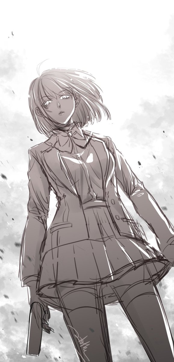 EnyPahm's tweet photo. sketch our queen, love her so much! #yoonji #artwork #girl #vampirehunter #vampire_hunter #webtoon https://t.co/8OKF9P7gGD