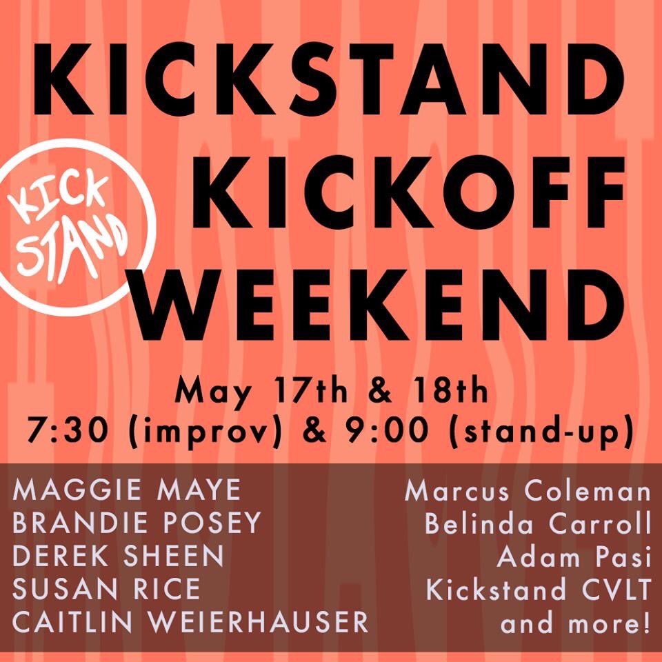 amytheconway's tweet photo. kickstand kickoff party - come celebrate the success of the kickstarter and everything kickstand with these amazing comedians. https://t.co/zUrCXkHwV2