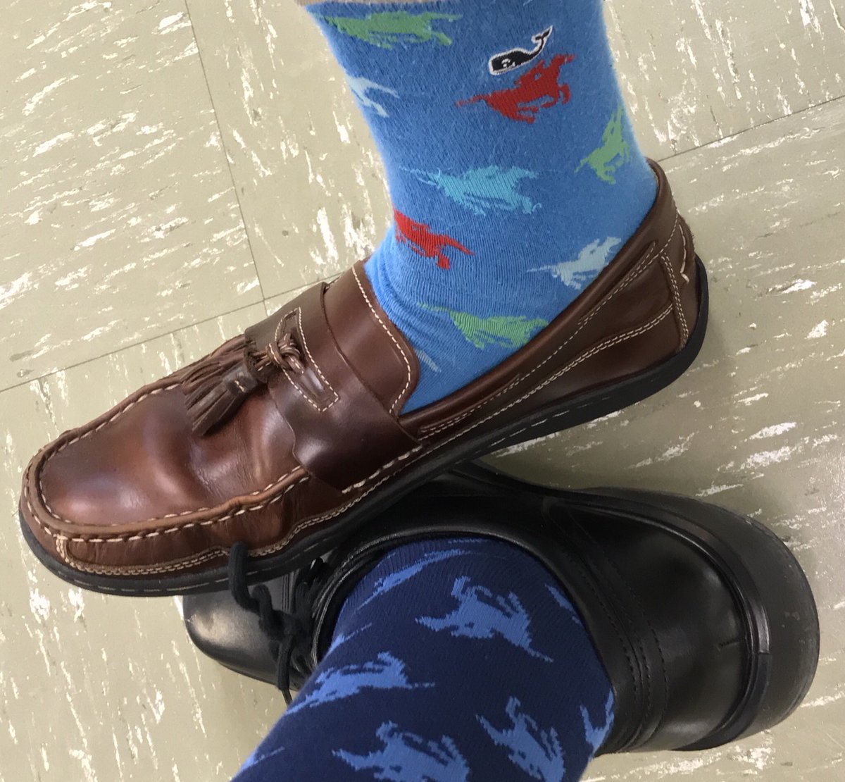 ScottWykoffWBAL's tweet photo. .@JeremySilbert and I hit the @vineyardvines socks Exacta together at today’s @preakness #AlibiBreakfast alongside the very valuable #WoodlawnVase at @PimlicoRC https://t.co/Bv9LqgEgr0