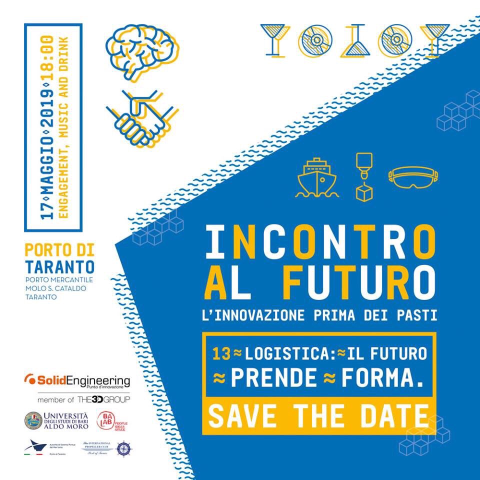 AnnalisaTuri's tweet image. #Aperitivodellinnovazione
⚡️Se ami la tecnologia e le sue infinite applicazioni non puoi mancare⚡️
🏗️ Insieme a @PortodiTaranto, #SolidEngineering e ai creativi #BALABbers vi aspettiamo per parlare di stampa 3D, realtà aumentata, logistica e portualità!!!🔻