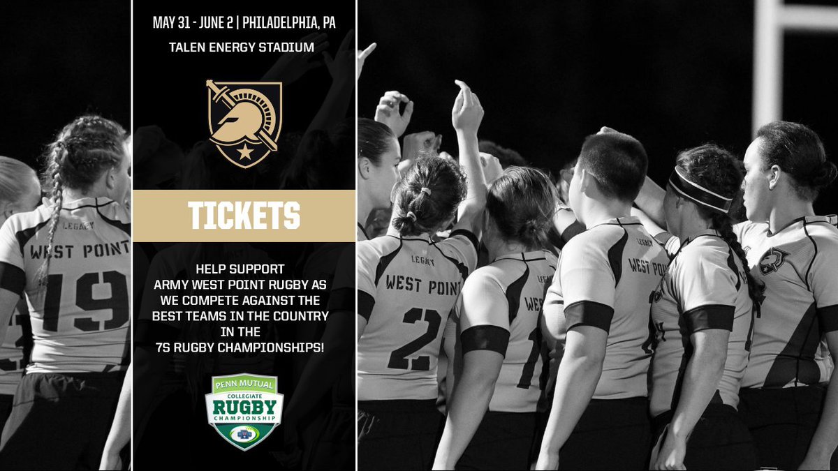 Army Women’s Rugby (@armywp_wrugby) on Twitter photo Just a reminder that we are about two weeks away from the <a href="/pennmutual/">Penn Mutual</a> <a href="/USASevensRugby/">USA Sevens Rugby</a>!
Support our Cadets as the take on some of the best teams in the country down in Philly! ⤵️
🎟️ - bit.ly/2H0wt68 Just a reminder that we are about two weeks away from the <a href="/pennmutual/">Penn Mutual</a> <a href="/USASevensRugby/">USA Sevens Rugby</a>!
Support our Cadets as the take on some of the best teams in the country down in Philly! ⤵️
🎟️ - bit.ly/2H0wt68