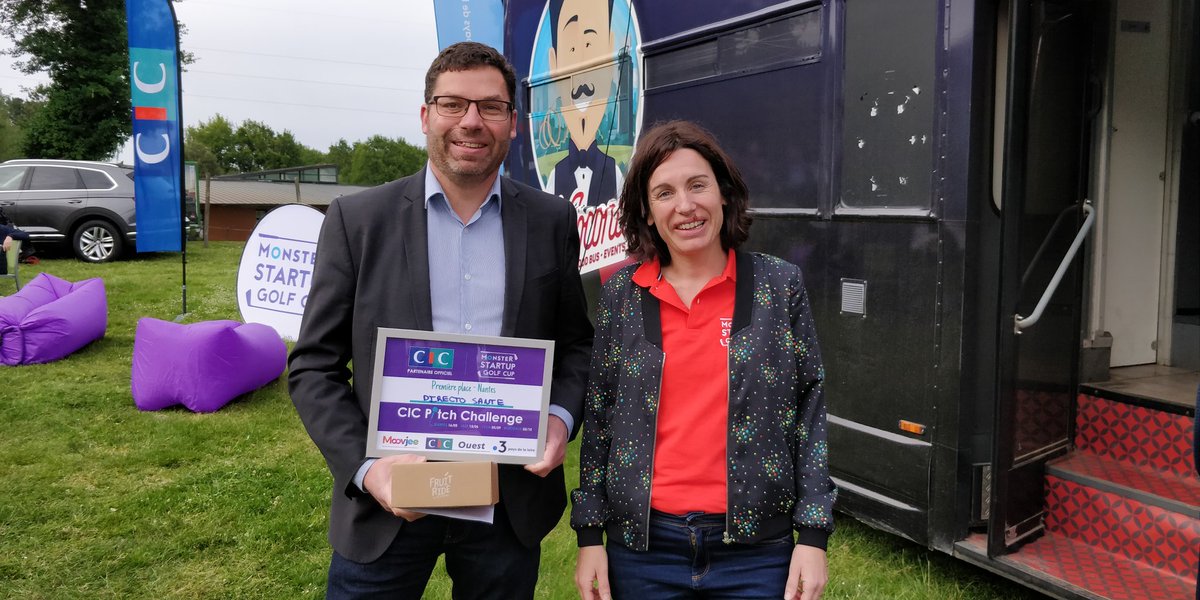 StartupGolfCup's tweet photo. 👏 Bravo aux gagnants 🏆 du #CICPitchChallenge : 
1. DirectoSanté (@DirectoDoc)
2. Beem Energy
3. Peek'In (@peek_in)
#MonsterSGC 
Bonne continuation dans vos projets ! 👍 Merci @cic (#CICOuest), partenaire du concours de pitch ! https://t.co/voLSSjmFEI