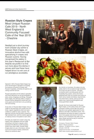 The <a href="/LuxLifestyleMag/">LUXlife</a> Awards 2019 Have Been Published  
👉 lux-review.com/issues/restaur…
 The 2019 Restaurant &amp; Bar Awards Press Release
 lux-review.com/the-2019-resta… via <a href="/LuxLifestyleMag/">LUXlife</a>
<a href="/WeAreChester/">We Are Chester</a> #family <a href="/TasteCheshire/">Taste Cheshire</a> #chestertweets <a href="/ItsFoodPorn/">FoodPorn</a> <a href="/Chester_Eats/">Chester Eats</a>