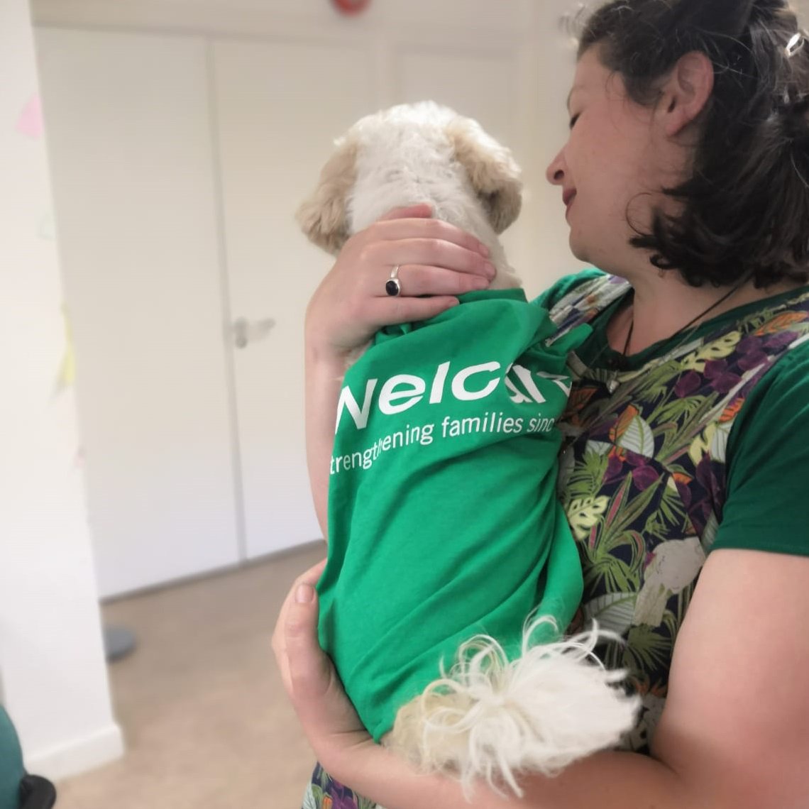 welcareuk's tweet photo. Welcare's OurPlace drop-in group welcomed a four-legged guest this week. This little hero was more than happy (we promise!) to get into the spirit of things, donning a cape for #CapeAbility
#Thrive #Care #Inspire #dog #dogsinclothes #charity https://t.co/2Rm8OgProP