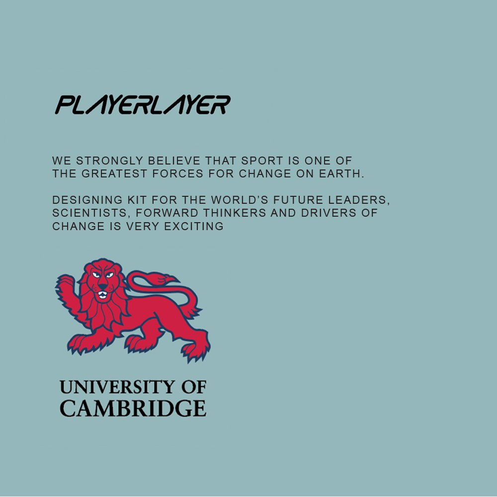 PlayerLayer's tweet image. PlayerLayer are now Official Partner to University of Cambridge Sport.

"We strongly believe that sport is one of the greatest forces for change on earth. Designing kit for the world’s future leaders, scientists, forward thinkers and drivers of change is very exciting.”

BELONG