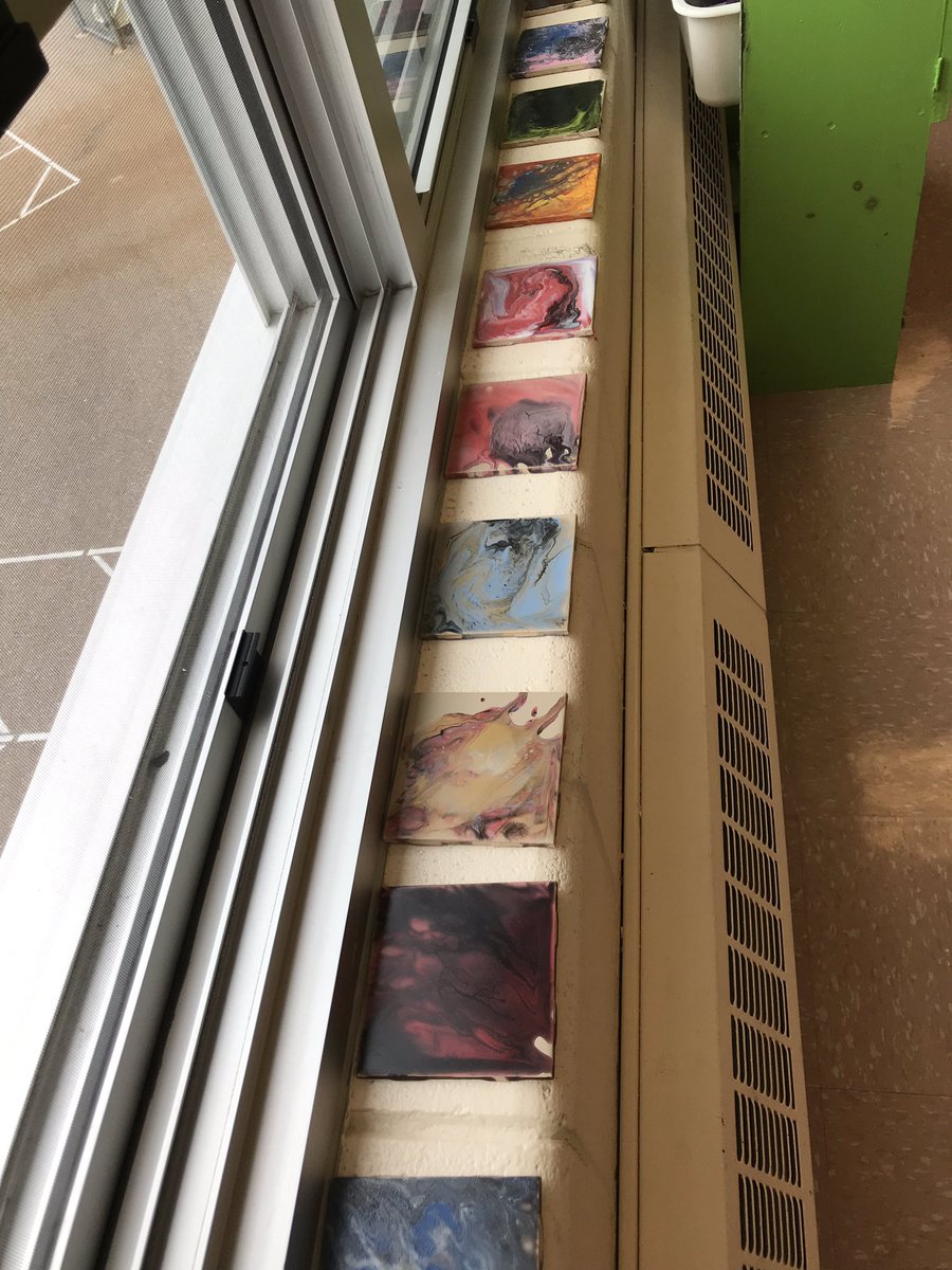 Acrylic pours.... 1 of a kind tiles.