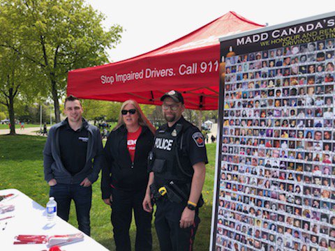 At Bayfront Park for Police Week with <a href="/HamiltonPolice/">Hamilton Police</a> spreading the message about driving sober.