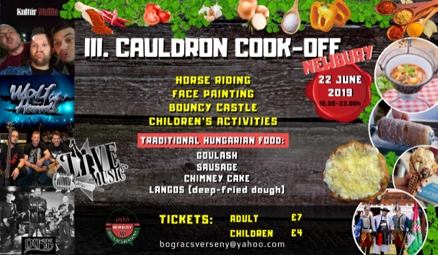 Who's joining us for our Cauldron Cook Off with lots of delicious Hungarian food! Take your mates 🙌 #Newbury #Event #Foodie #LiveMusic