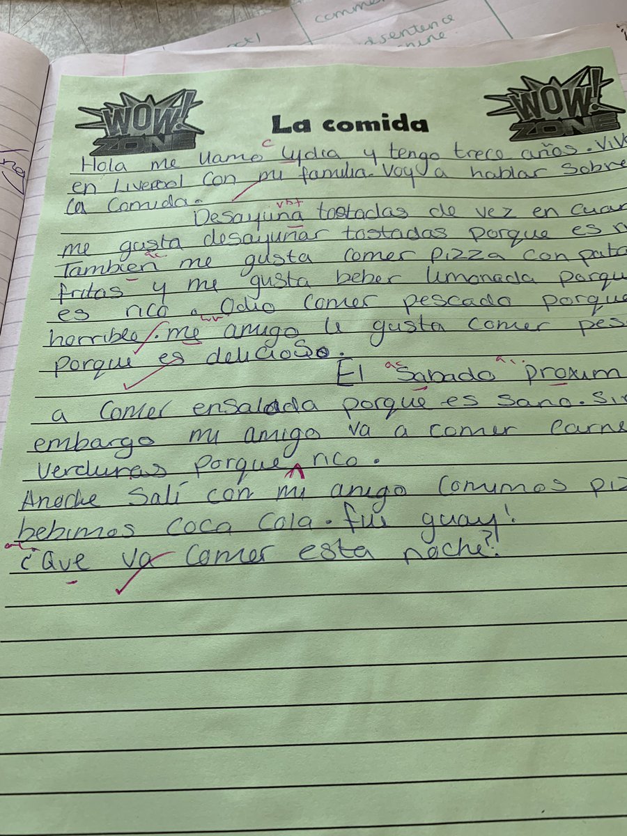 hhs4inclusion's tweet image. Sharing best practice WOW Zone in @hhs4languages @hhs4tl #workingonwriting