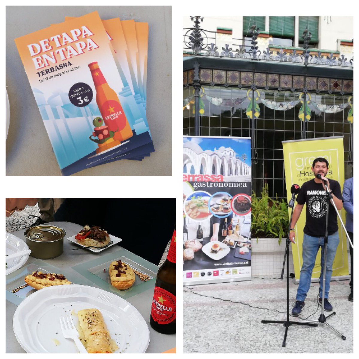 Tret de sortida de la gran iniciativa del Gremi d’Hostaleria de Terrassa i comarca “De tapa en tapa” per tal de promocionar la gastronomia local.

Teniu fins el 16 de juny per fer la ruta i participar del Concurs de Tapes 2019 a #terrassa
