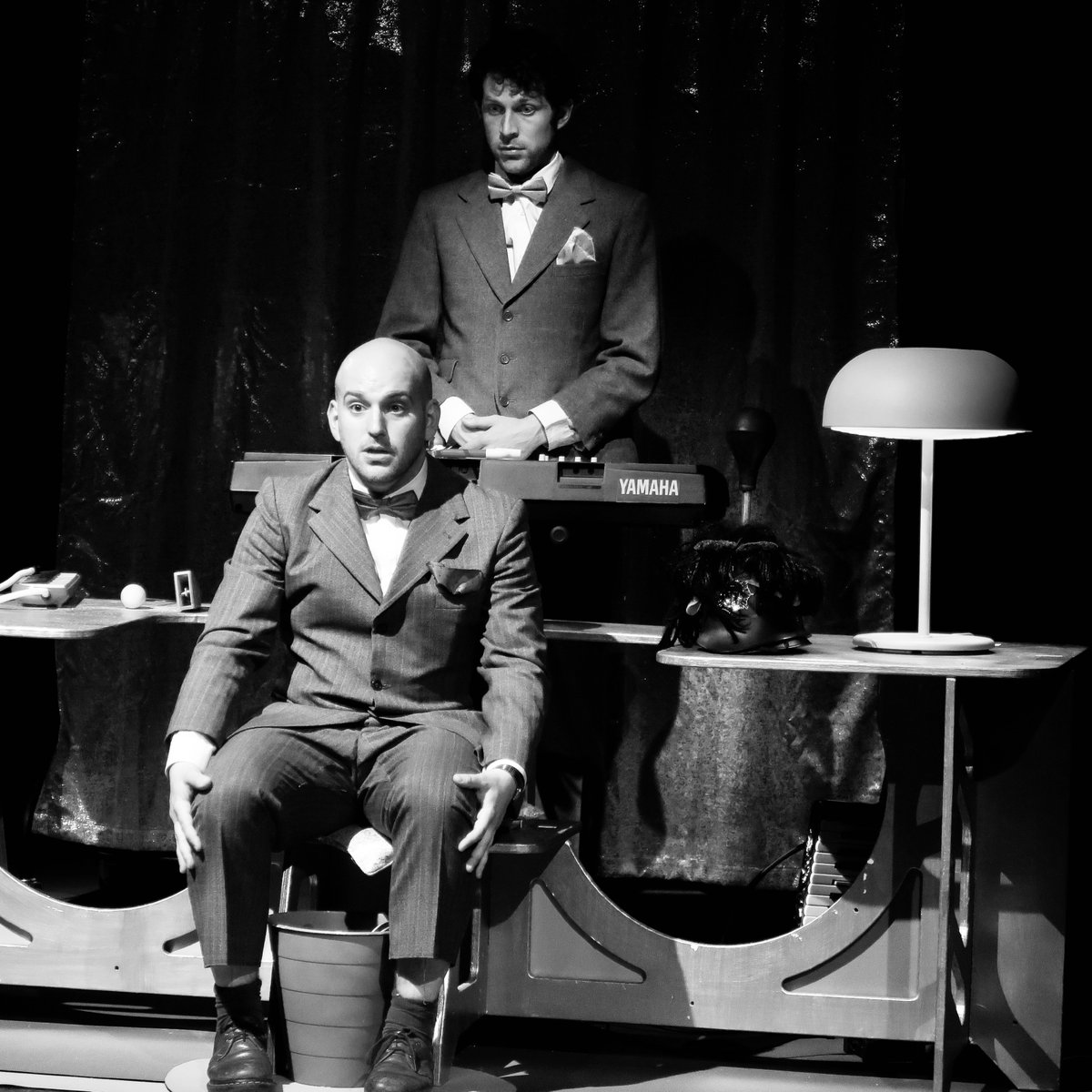 DannyBraverman's tweet image. Just teched #mykindofmichael at @artsdepot ready for our first outing of the new revamped version tonight.  Next week, @battersea_arts.  Here's @nickcassenbaum and Andy Kelly doing their thing this afternoon.