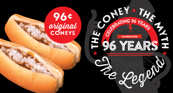 coneyman's tweet photo. Full yet? Didn’t think so. Good thing there’s still time to get all the 96¢ Coneys your gut desires. #RelishThis #ConeyDay https://t.co/UnntarvqsD
