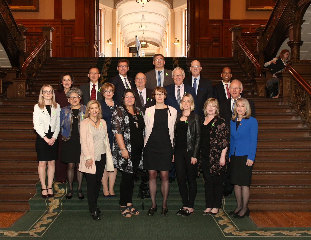 GilaMartow's tweet photo. Pleased to welcome @CCAceliac to Queens Park to raise awareness of Celiac disease. Thank you Premier @fordnation & all the MPPs for wearing green ribbons @DaveSmithPtbo #GoBeyondTheGut #CeliacAwarenessMonth https://t.co/8eJHfqzCRv