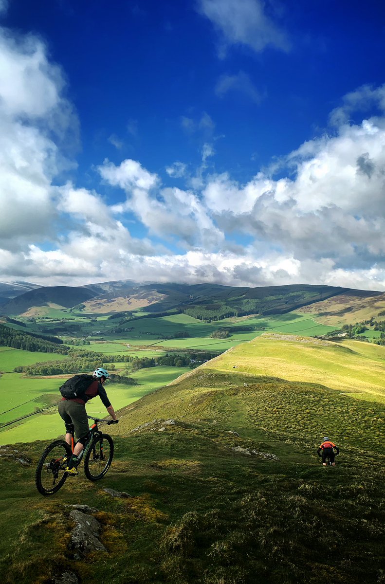Cademuir looking prime on a #ScottishBorders recce #mtbride with the guys. #bigcountryrides are a  #Ridelines speciality! #jaffajerseys #tweedvalley #mtblife #mtbskills