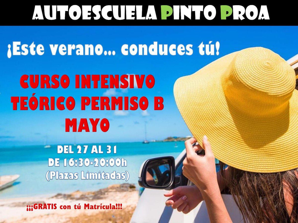 PintoProa's tweet photo. ☀️ᕮSTᕮ ᐯᕮᖇᗩᑎO ᑕOᑎᗪᑌᑕᕮS Tᑌ!!

✅ᗩᑭᖇᑌᕮᗷᗩ ᕮᒪ TᕮÓᖇIᑕO ᑕOᑎ ᑎᑌᕮSTᖇO ᑕᑌᖇSO IᑎTᕮᑎSIᐯO

📆ᗪᕮᒪ 27 ᗩᒪ 31 ᗪᕮ ᗰᗩYO

⏰ᗪᕮ 16:30 ᗩ 20:00

📌SÓᒪO 20 ᑭᒪᗩᘔᗩS, ᖇᕮSᕮᖇᐯᗩ ᒪᗩ TᑌYᗩ Yᗩ!!
#cursointensivo #autoescuela #pintoproa #pinto https://t.co/szOZkLsLv6