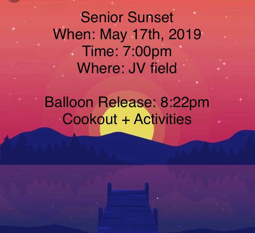 MacArthur2019's tweet photo. Join us for senior sunset tomorrow! https://t.co/iGpTmJUaG7