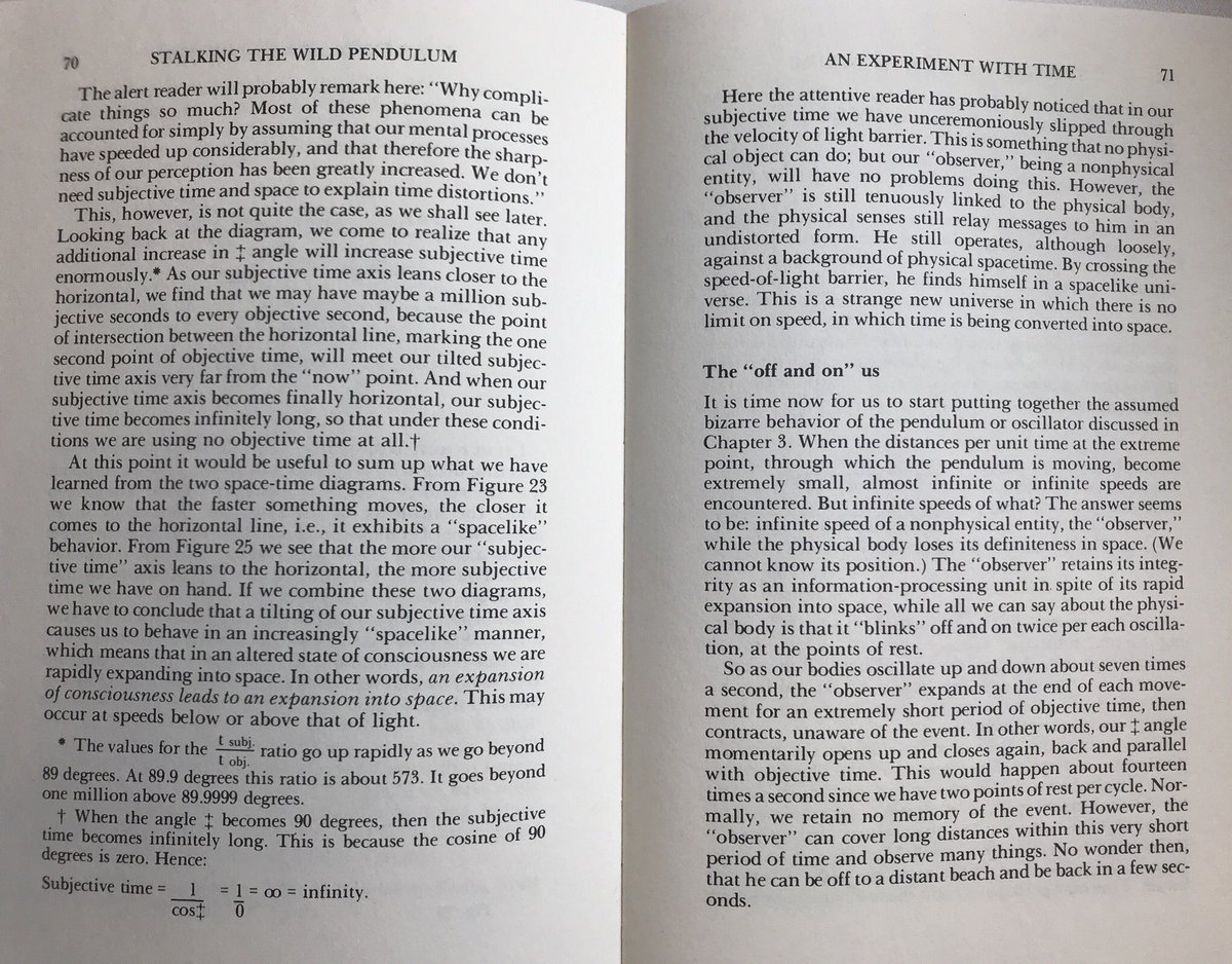 SimulatedMatrix's tweet image. Bentov also talks about an "observer," which I think is a good way to delineate the you that is not your body. He describes in detail some of the clicking-out process. But in preparing for this sharing, I discovered to my chagrin that my copy of Pendulum is incomplete!...