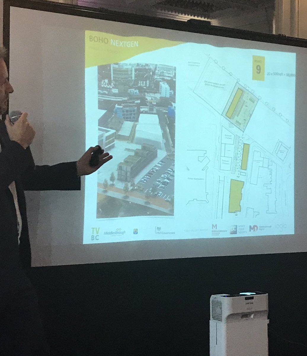 teesvalleybc's tweet photo. Mark Barlow from @logic_arch is about to tell us about the BIG plans for #BohoNextGen #Middlesbrough #tvbcmembers https://t.co/oJsADZTeR2