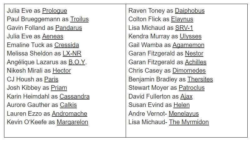 pendantweb's tweet photo. Casting results for The Pendant Shakespeare’s Troilus &amp; Cressida!
Congrats to the cast, and if you weren’t selected this time, remember it doesn’t mean your audition was bad, just that others fit the roles a little better. Keep auditioning!
T&amp;C premieres on Nov. 13! https://t.co/odoqi19zLP