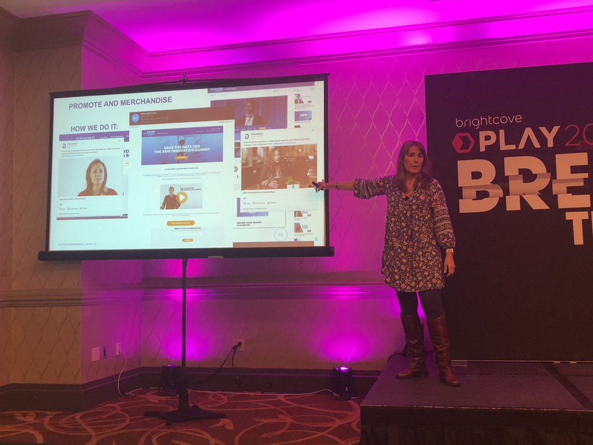 Cbondhus's tweet photo. @mimiro sharing @Demandbase video  best practices at #BrightcovePLAY. Mimi always keeps it real with authentic practical advice. #expert @Brightcove https://t.co/raumZ2vYQ8