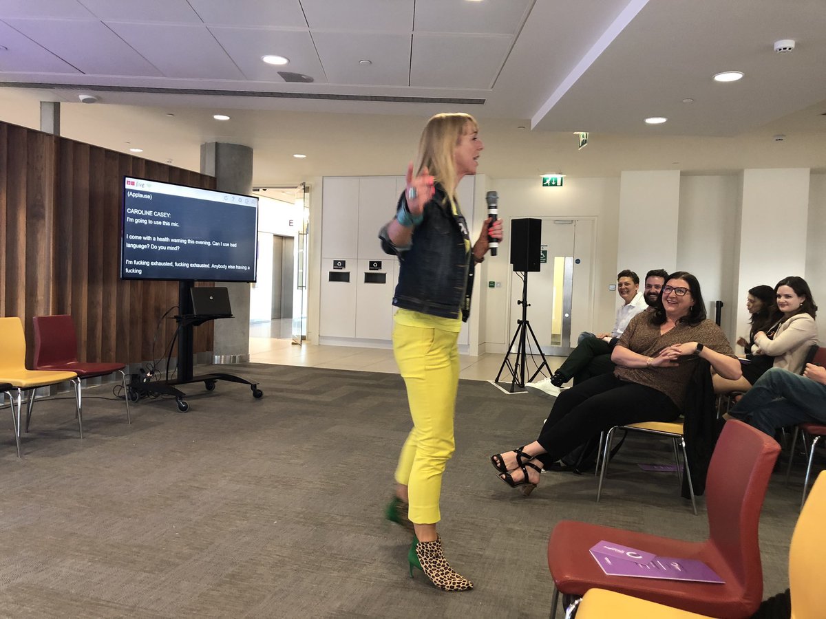 RAPP_UK's tweet photo. Delighted to hear the brilliant @CarolineBinc talk about why disability needs to be on board agenda for at the very least, 500 brands across the UK @500Valuable 
(She’s also rocking awesome yellow pants + leopard boots) https://t.co/c1CILMxJqy