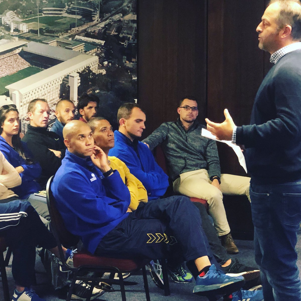 wprugbyreferees's tweet photo. A stalwart at WP referees, Jonathan Kaplan addressed the members this evening. So much experience... what a man, what a referee!!!! https://t.co/XXYlEf8Wqw