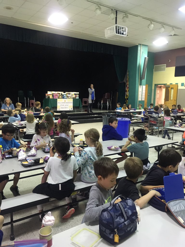 Summer is right around the corner. Thank you <a href="/aacpl/">aacpl</a> for gearing up our 🦊 🦊 during lunch today. We can’t wait to sign up for “A Universe of Stories!” <a href="/AacpSeril/">AACPSeril</a> @Katerogers428