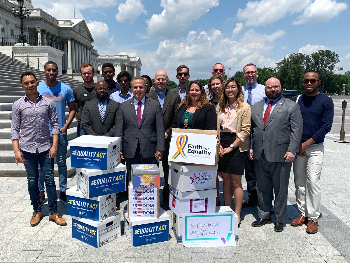 HRC and coalition partners delivered more than 165,000 petitions to Rep. Cicilline urging Congress to pass the Equality Act.