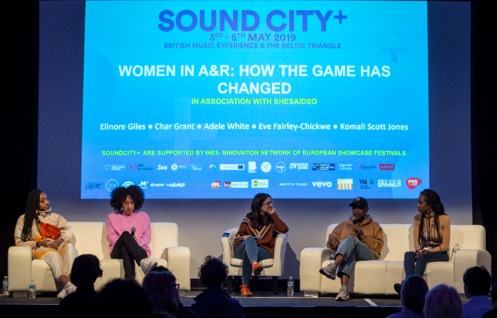 SoundCityForum's tweet photo. The world of A&amp;R has changed massively in the past 20 years‼️

We had female A&amp;Rs from @parlophone @IslandRecords @kobalt &amp; MORE discuss the meaning of the role today and how more women can get involved ⚡️

Big thanks to @shesaid_so 

#MusicConference #SoundCityPlus https://t.co/aycSwrb82A