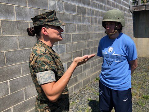 CoachKris22's tweet photo. Having a great time at the @USMarineCorps Coaches Workshop. Beyond blessed to be here & learning from some of the best leaders in the world. Looking forward to the next couple days! #USMCWS https://t.co/5WFuVdIbiN
