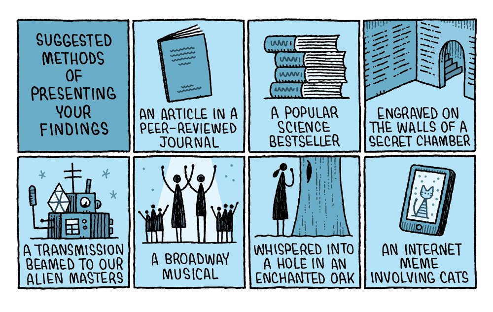DandQ's tweet image. We are delighted to share D+Q's winter 2020 catalog, beginning with DEPARTMENT OF MIND BLOWING THEORIES by @tomgauld, an uproarious collection of his best @newscientist comics. In stores April 2020! drawnandquarterly.com/department-min…