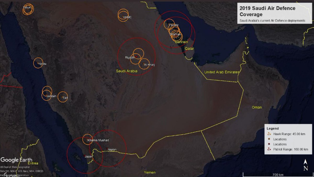 تغطية أنظمة الدفاع الجوي السعودي