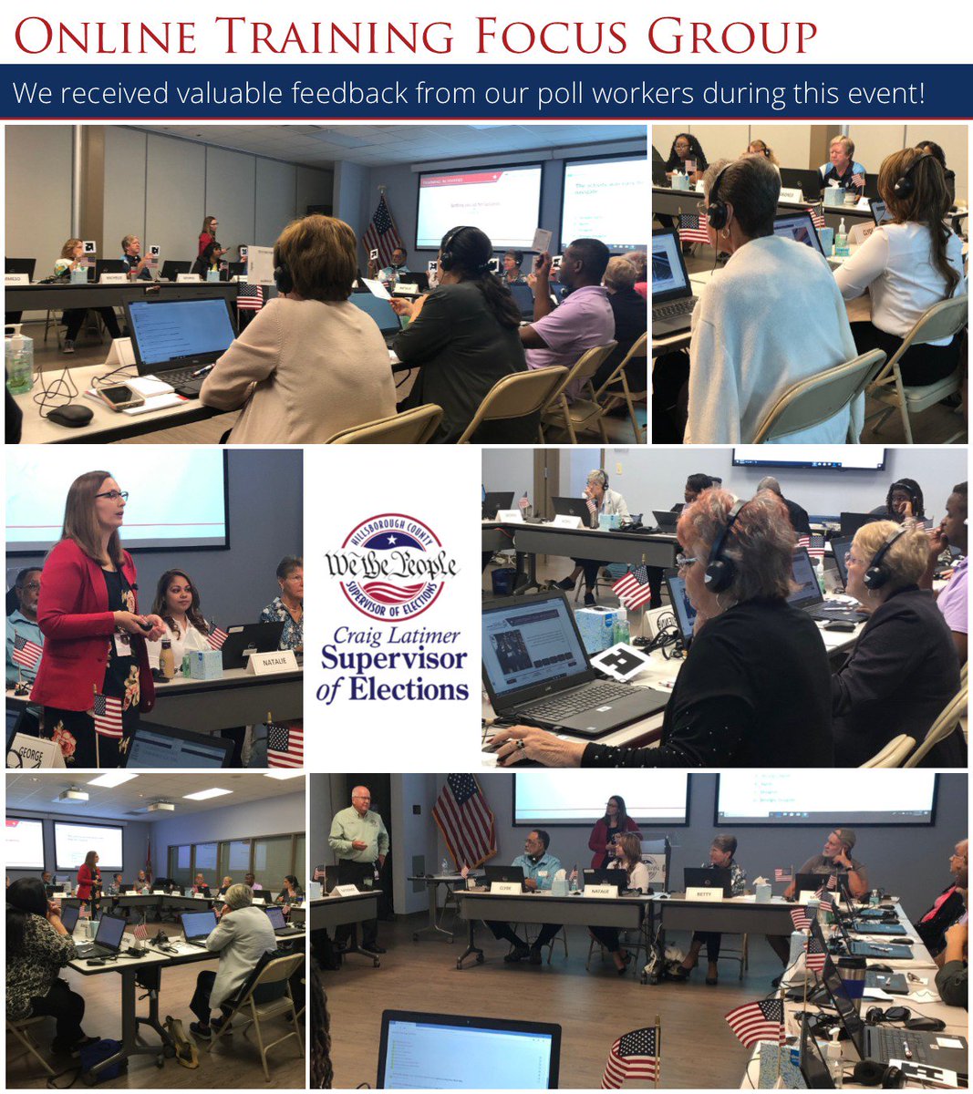 HillsboroughSOE's tweet image. We had a really productive focus group today! Thanks to these poll workers for sharing feedback on our new online training.  #GettingReadyfor2020 #VoteHillsborough