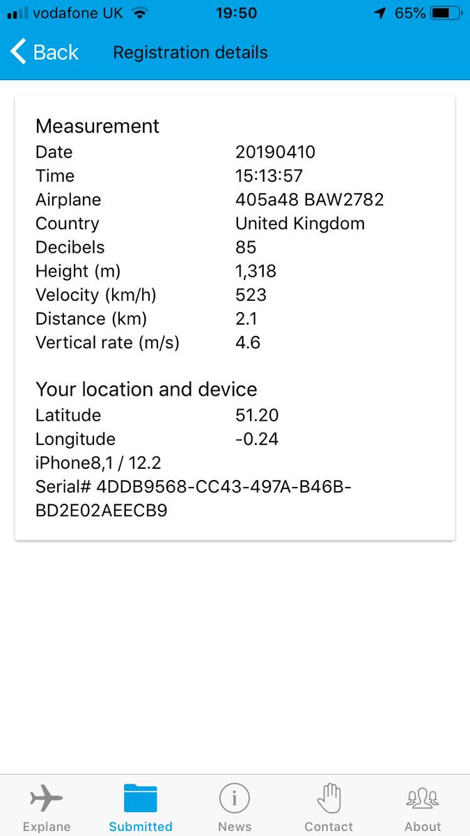 A6FVC's tweet photo. And 10 miles from @Gatwick_Airport @UK_CAA @transportgovuk a delightful 85decibels - welcome to the #noisesewer that is the SE! (We’re also affected by @HeathrowAirport planes as well) #noisehell https://t.co/0kjMxuovQ3