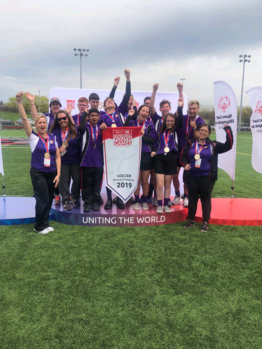 SunriseMustangs's tweet photo. SMHS Unified Sports is victorious!  They take 1st place in soccer in Canada!  So very proud of this group!  Congratulations!  Live, Love, Unified! #unifiedsports https://t.co/X67ZcrzxkD