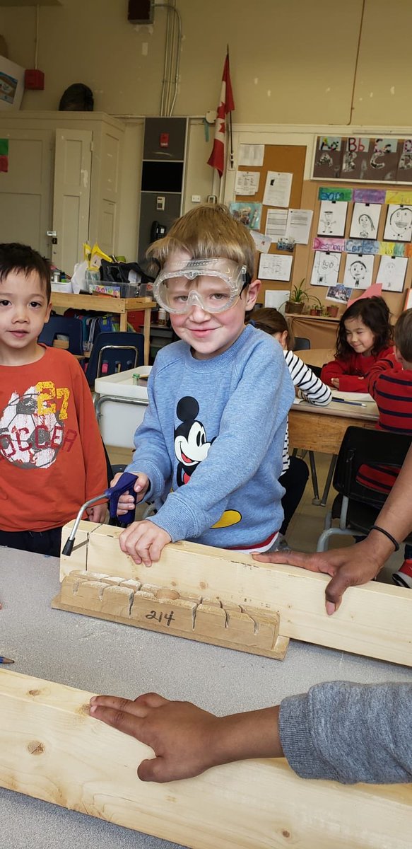 bigideasinFDK's tweet photo. Just wait and see what we are busy creating as our students #measure, #saw and use #wood to make something awesome! #STEAM #waterinquiry @AllenbyPS_TDSB #tdsb https://t.co/BGlGT8fEhu