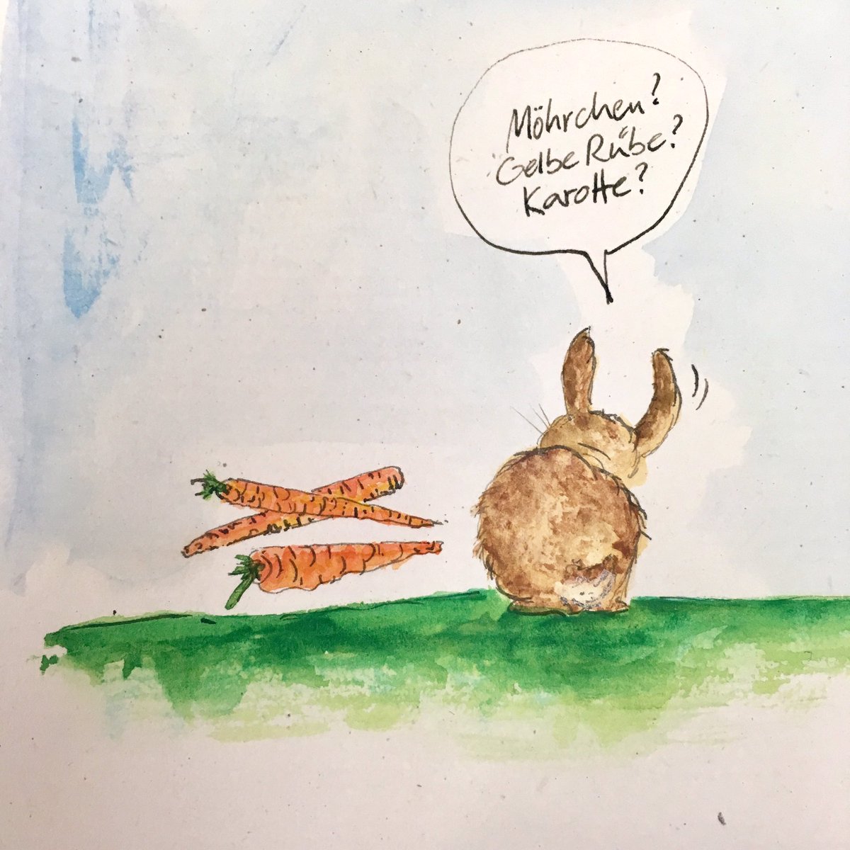 Meerhund's tweet photo. Heute gelernt, dass Möhren mal Morken hießen. Schönes Wort. Und alles nur, weil ich nicht verstehe, wie man bei orangenen Karotten auf gelbe Rüben kommen kann.
Ich esse jetzt mal noch eine Morke. In orange. Lila war aus. #bildunginderfrühstückspause #googlemal https://t.co/7m9nzgYKvA