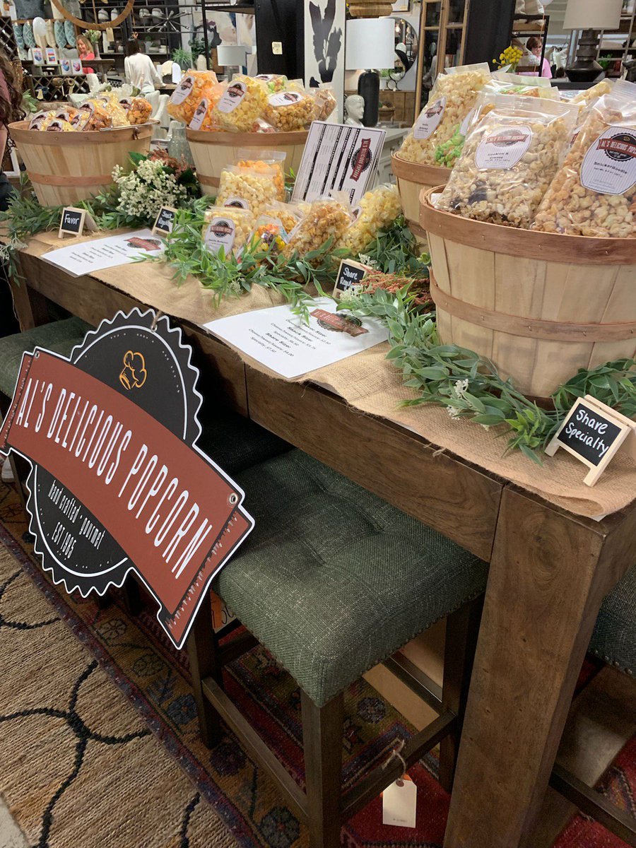 AlsPopcorn's tweet image. We were invited to share our delicious popcorn at the Trove Warehouse event in Columbus, OH.  It was a great day filled with beautiful furniture and furnishings and meeting great people!