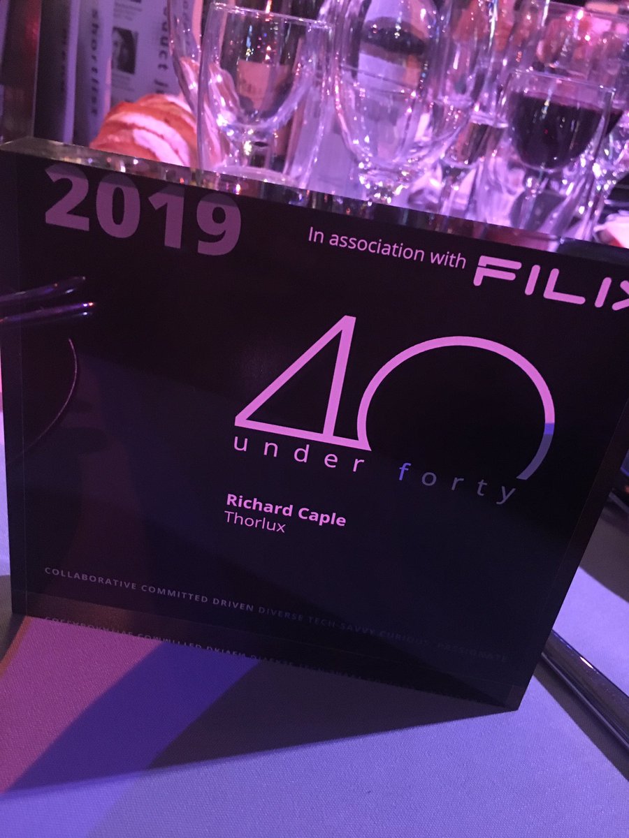 Delighted to pick up one of these tonight! Thanks <a href="/LDAwards/">ldawards</a> and congratulations to all the other recipients. #40Under40Lighting