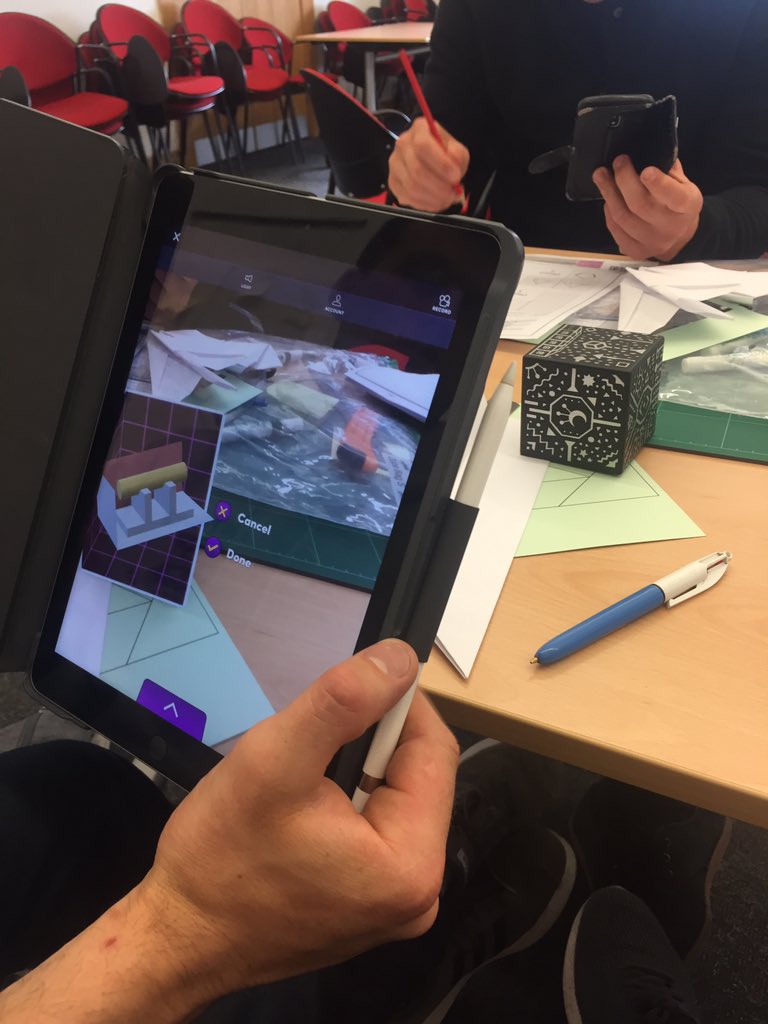 SFCTechdept's tweet photo. Great @MergeVR app. Collectively as teachers we should collaborate and share are many solidworks models (or share the code) to enhance student visualisation and learning @JCt4ed https://t.co/ig77WF6KQP