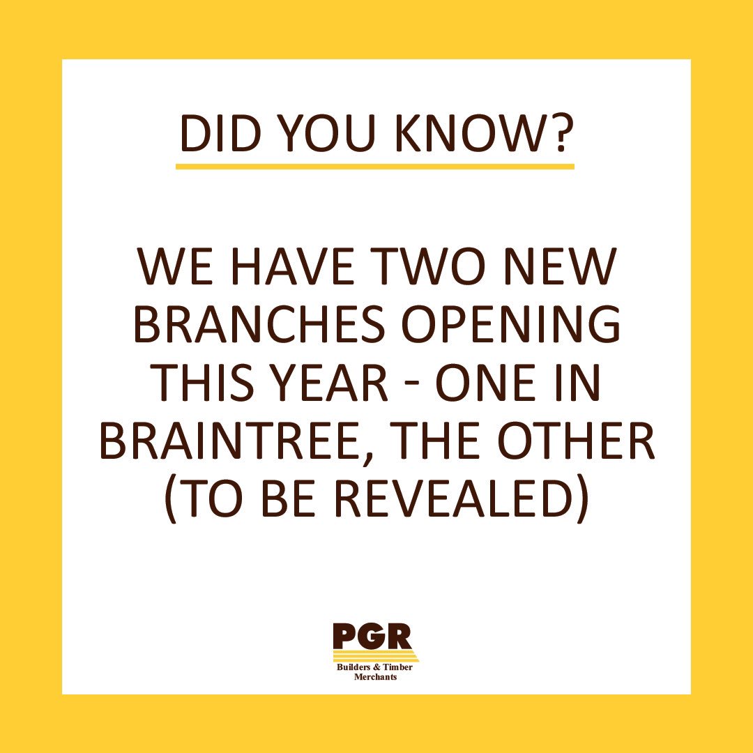 PGRtimber's tweet photo. PGR Braintree is now open! Where’s next? PGR could be coming to a town near you!📍🗺  #DidYouKnow #PGRTimber #NewBranch https://t.co/WzCURqu9jZ