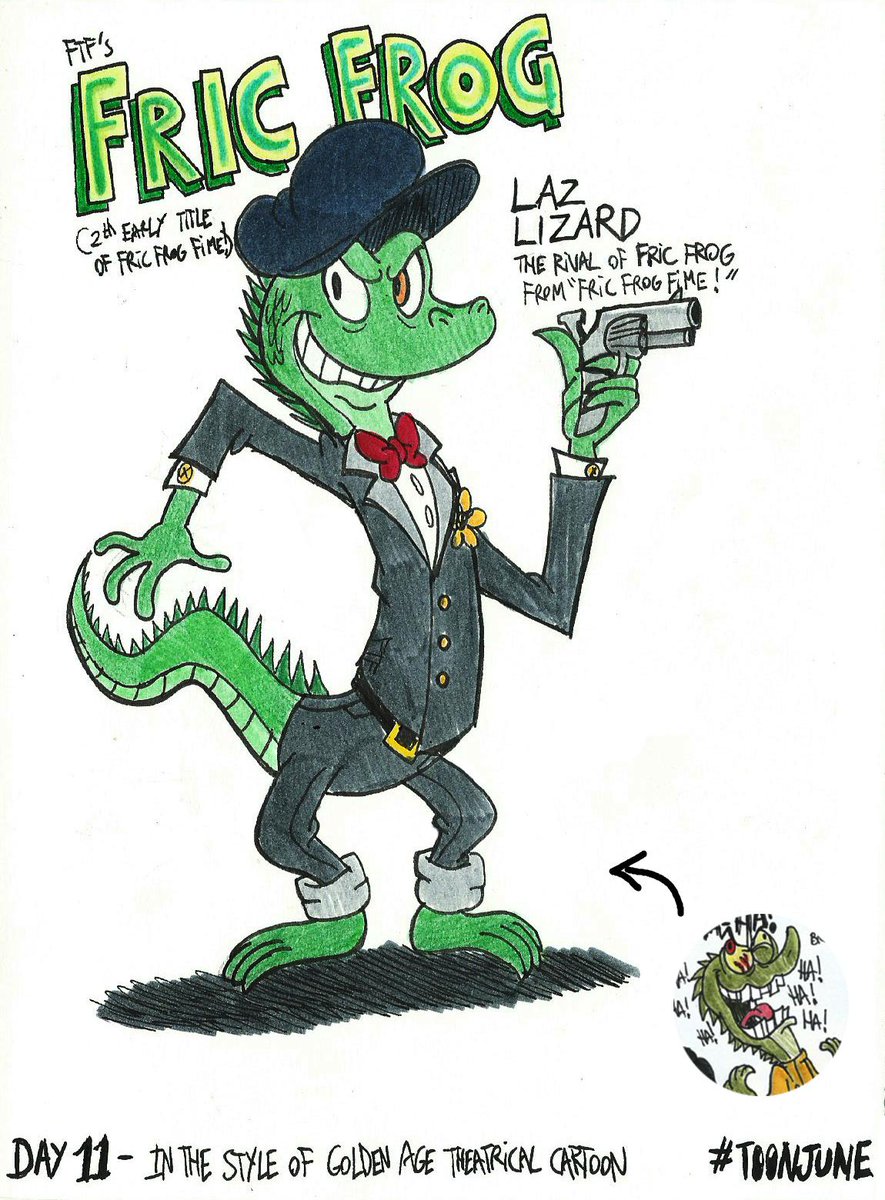FTFTheToonist's tweet photo. (Classic) The #ToonJune series of 2018 continues in the third part, inclusing a duo toon doodle and 3 own characters in each different style of the generation.
#CaptainPlanet #MightyMax #OCs #originalcharacter #FricFrog #LazLizard #ProfessorTheo #1930s #1940s #HannaBarbera https://t.co/CQe8TMJQxe