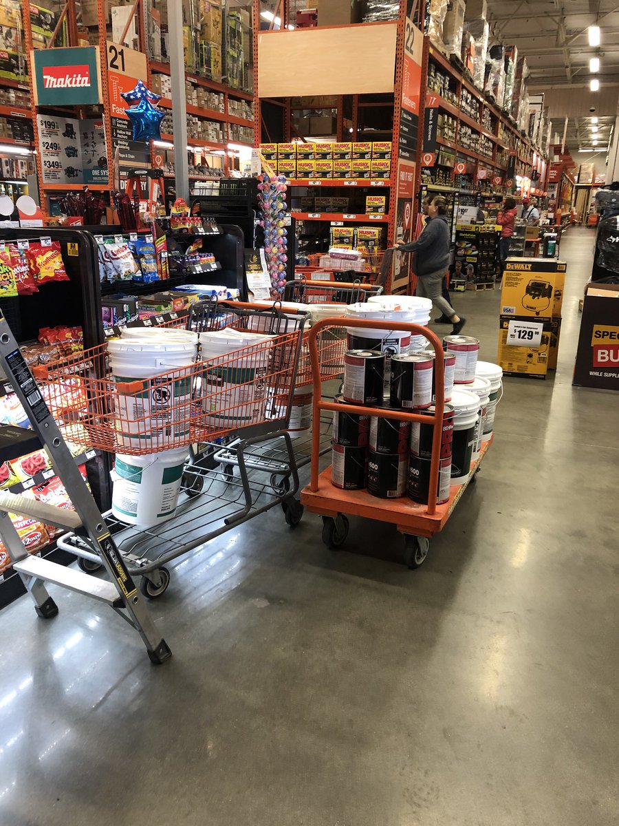 Here are the orders for the crazies this morning in the rain.@6645D24@@Specialty6645@@BehrWestCobos@@HomeDepot