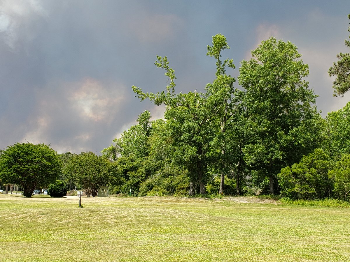 See smoke in #PenderCo? NC Wildlife is conducting a 750-acre controlled burn in the Holly Shelter Game Lands. Photo: Jim Monaco