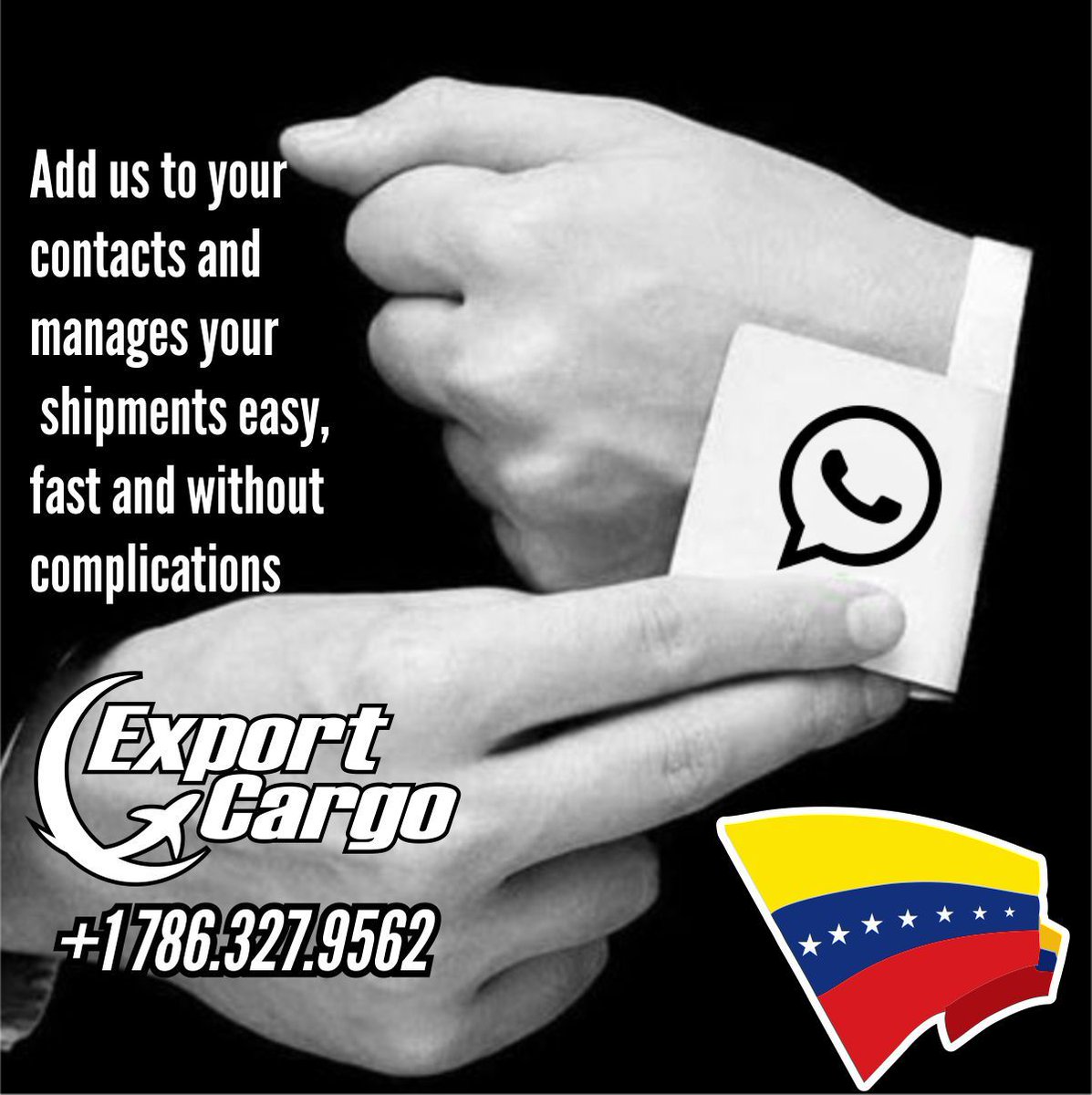 exportcargo's tweet photo. We have the best card up your sleeve for your shipment to Venezuela. Add us to your contacts Whatsapp and forget about complications +1 786.327.9562 https://t.co/Mv3eQD2fAo