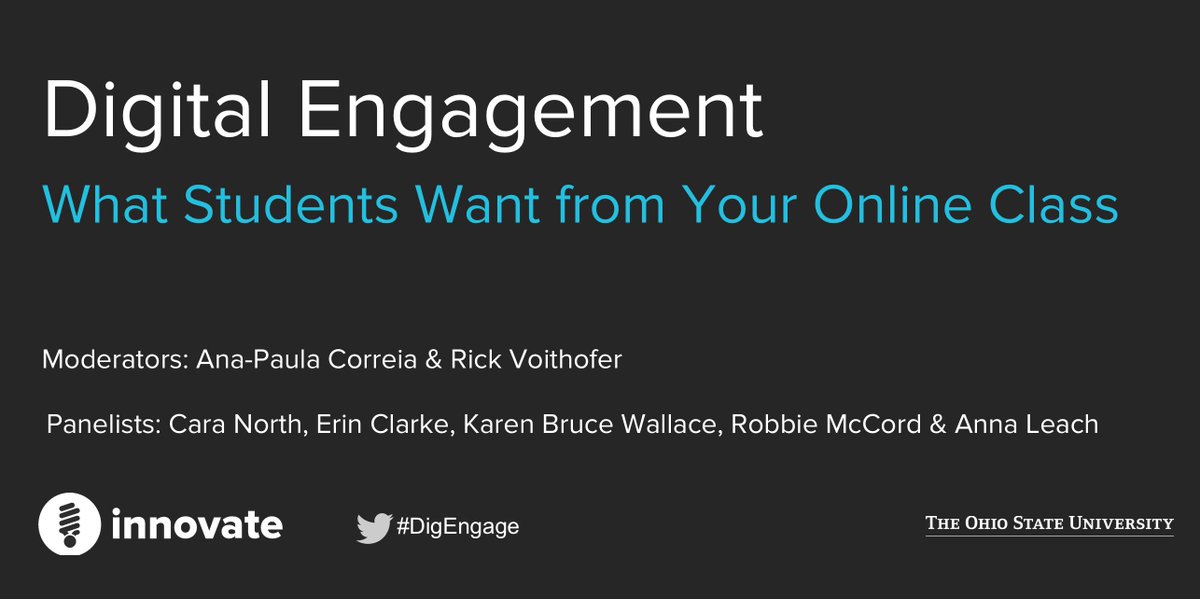 correia65's tweet photo. Glad to design and moderate the panel with @voithofer @OSUehe @OSUcete A full house @InnovateOSU for a genuine discussion from the online graduate students' perspective @ekclarke18 @caranorth11 @kbrucewallace @AnnaRoseLeach Robbie McCord #InnovateOSU #DigEngage https://t.co/bJyfFz0spt