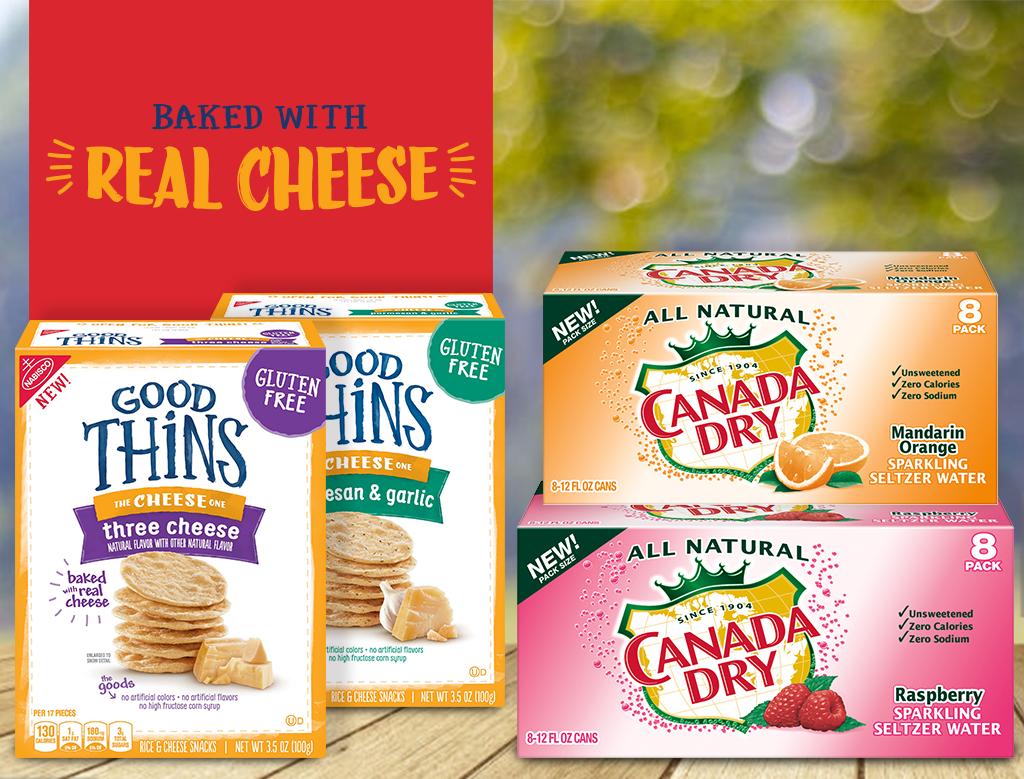 Make snack time sparkle with a FREE (up to $2.00) <a href="/CanadaDry/">Canada Dry</a> Sparkling Seltzer Water (8 pk. 12 oz.) when you buy ONE (1) box of <a href="/GOODTHiNS/">GOOD THINS</a> Snacks (3.5 oz. or larger). 🛒