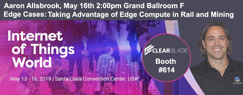 Next up at #IoTWorld2019 ClearBlade CTO, Aaron Allsbrook, has a edge case session about #EdgeComputing in rail and mining at 2pm! @IoTWorldSeries #IoT #ExperiencetheEdge