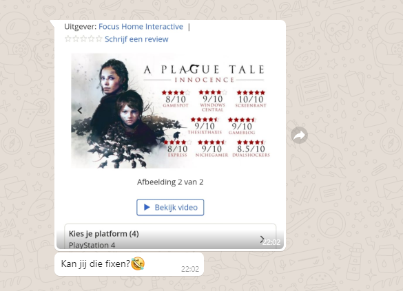 KnoefNL's tweet photo. So my brother just texted me, if I could get him @APlagueTale . So I told him we already got it, and are making a guide on it.
He is disappointed that i'm not writing the guide, but our greatest Canadian @JimP2121 , because now he can't play it via my account 🤣🤣 #1worldproblem https://t.co/89Qosik1wi